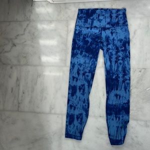 lululemon athletica Blue Tie-Dye Leggings